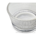 decorative ribbed salad Dessert glass bowl set